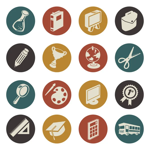 Iconos educativos — Vector de stock