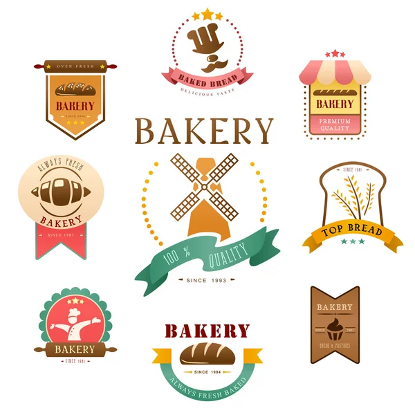 Etiqueta de panadería — Vector de stock