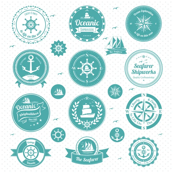 Nautical  icons — Stock Vector