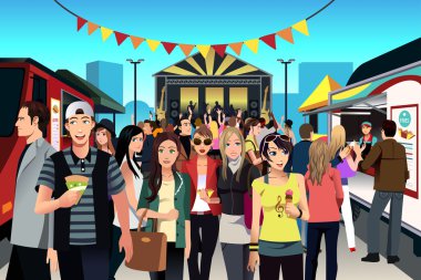 insanlar sokak gıda Festivali
