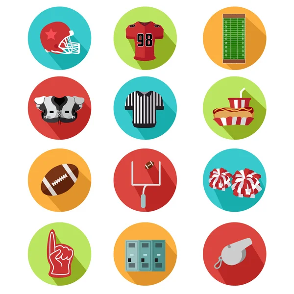 American football icons — Stock Vector