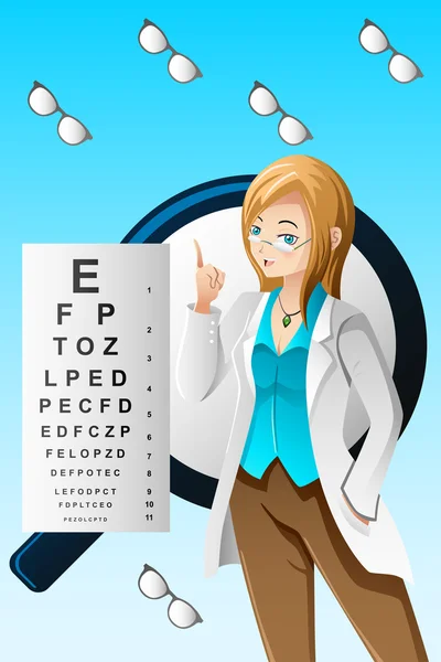 Docteur ophtalmologiste — Image vectorielle