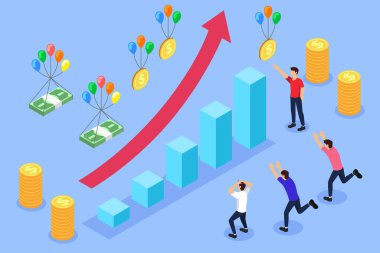 Enflasyon Ekonomisi İş Finansmanı kavramının vektör çizimi