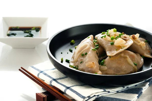 Pierogi eller dumpling — Stockfoto