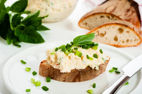 Brood en kaas — Stockfoto