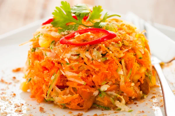 Spicy carrot salad — Stok fotoğraf