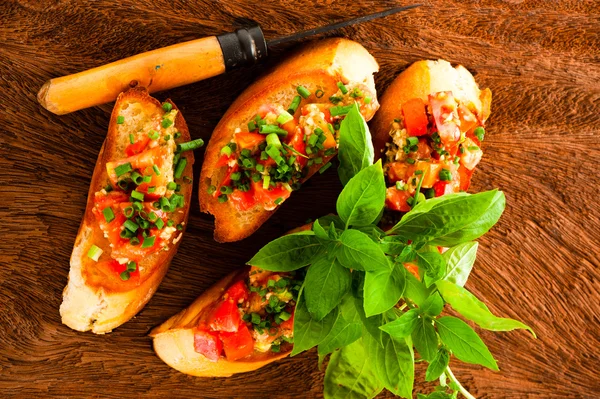 Bruschetta appetizer — Stock Photo, Image