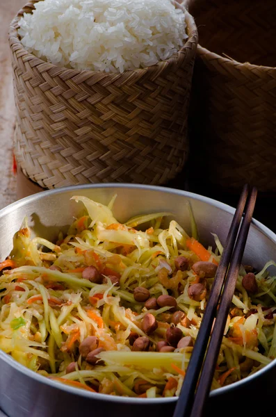 Thai papaya salad — Stock Photo, Image