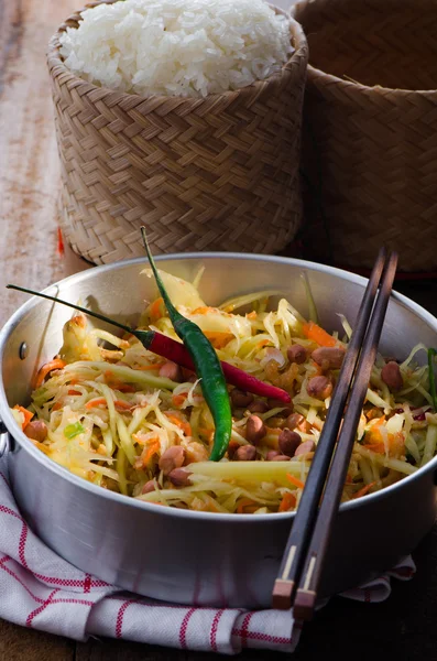 Тайська папайї салат — стокове фото