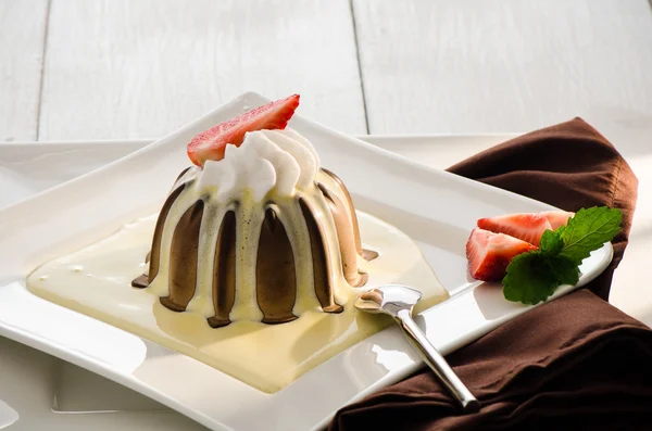 Chocolade pudding — Stockfoto