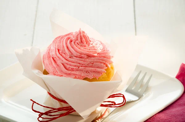 Aardbei cupcake — Stockfoto