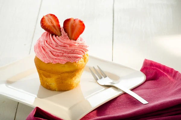 Erdbeerkuchen — Stockfoto