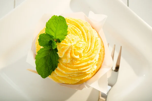 Cupcake de limão — Fotografia de Stock