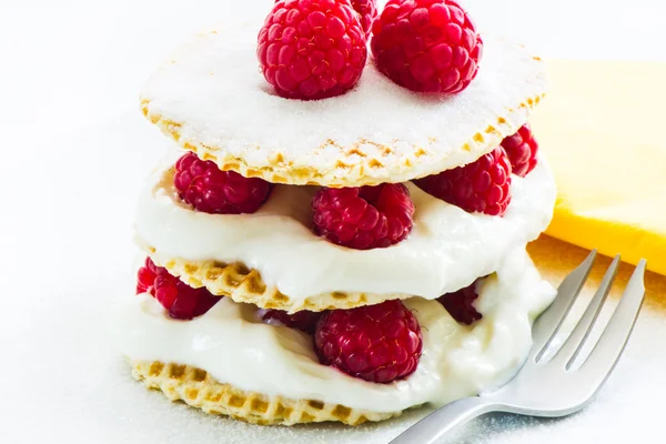 Pequeño pastel de frambuesa — Foto de Stock