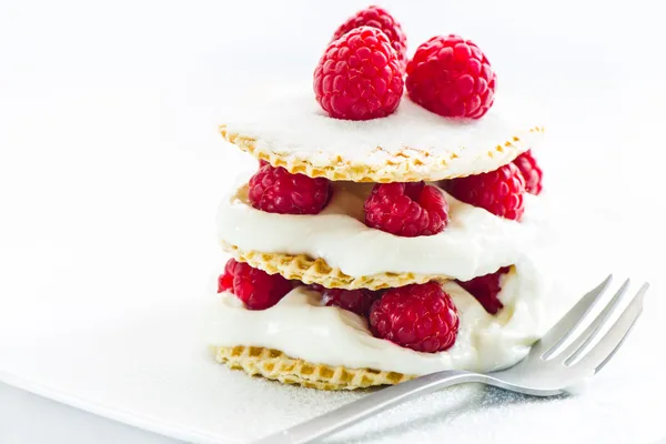 Pequeño pastel de frambuesa — Foto de Stock