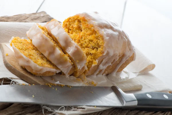 Vanilla topped Pullman Loaf — Stock Photo, Image