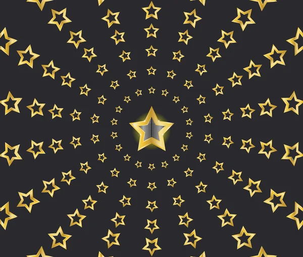 Gold star vector illustration — Stock Vector