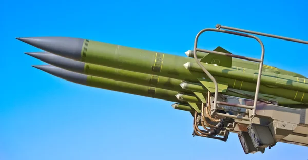 Aircraft combat missiles aimed at the sky — Stock Photo, Image