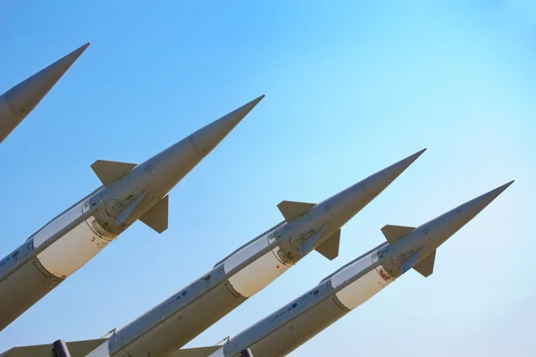 Aircraft combat missiles aimed at the sky Royalty Free Stock Photos