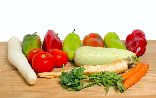 Vegetables on a wooden background — Stock Photo, Image