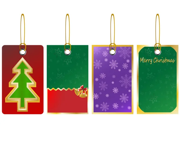 Natale vendita tag banner set con nastro Natale vendita banner set con nastro vettoriale illustrazione — Vettoriale Stock