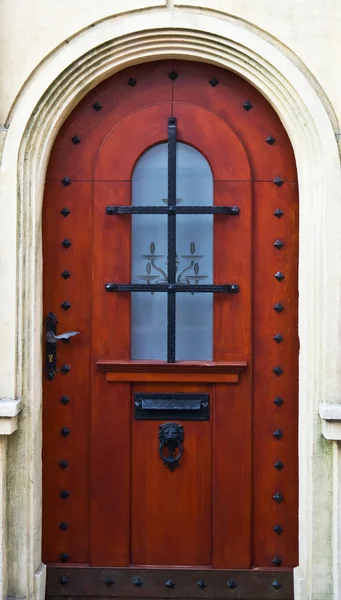 Casa casa puerta de madera arquitecto detalle — Foto de Stock