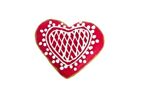 Biscoito de gengibre em forma de coração — Fotografia de Stock