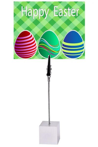 Easter egg op Groenboek memo kaarthouder — Stockfoto