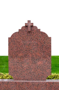 izole üzerinde beyaz yazıt için hazır boş mezar taşı