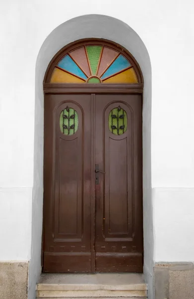 Wooden house door architectural detail — Stock Photo, Image