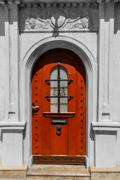 Wooden house door architectural detail — Stock Photo, Image