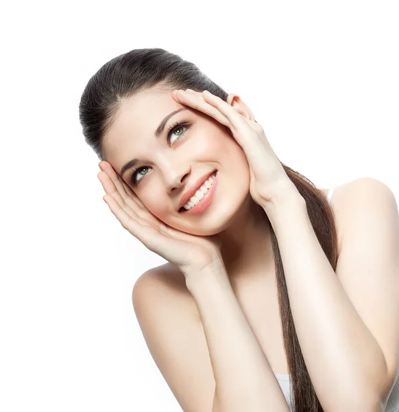 Smiling brunette woman — Stock Photo, Image