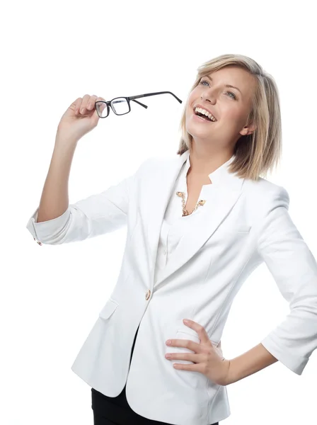 Frau mit Brille — Stockfoto