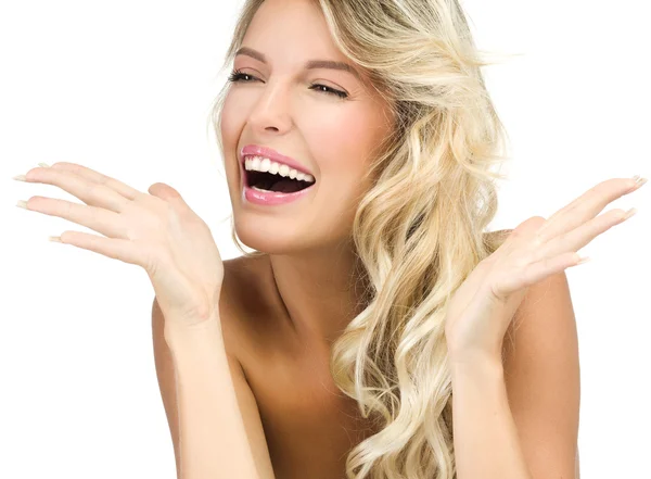 Mujer rubia sonriente — Foto de Stock