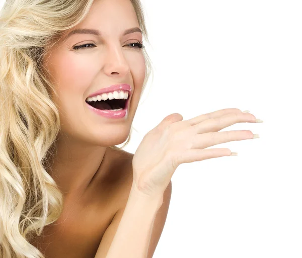 Smiling blond woman — Stock Photo, Image