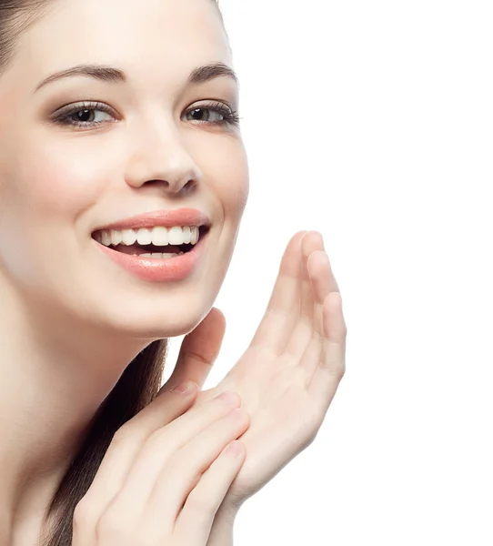 Smiling brunette woman — Stock Photo, Image