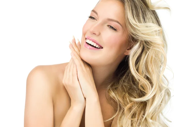 Smiling blond woman — Stock Photo, Image