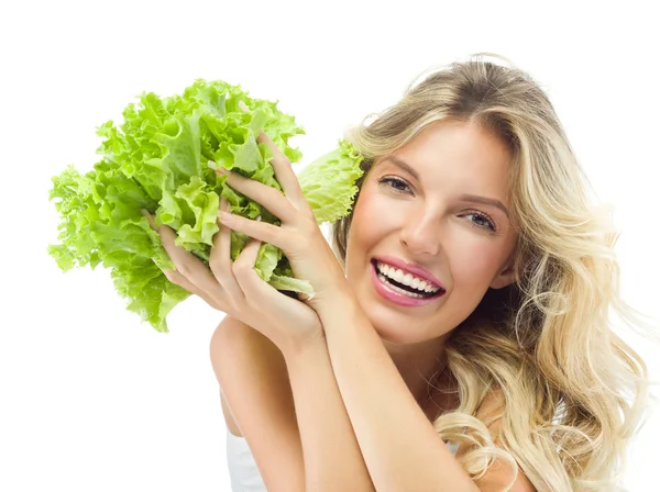 Donna con salat — Foto Stock