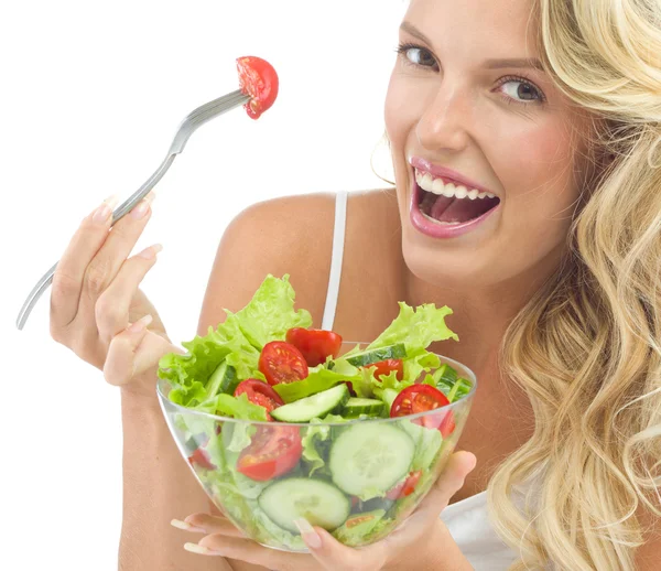 Kobieta z salat — Zdjęcie stockowe