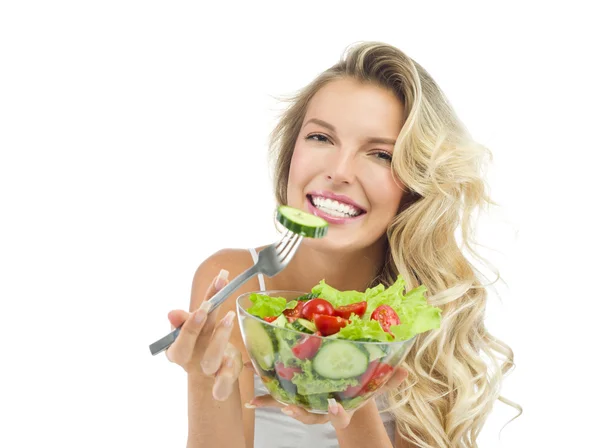 Woman with salat — Stock Photo, Image