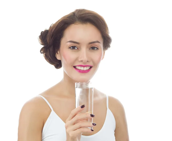 Woman is drinking water — Stock Photo, Image