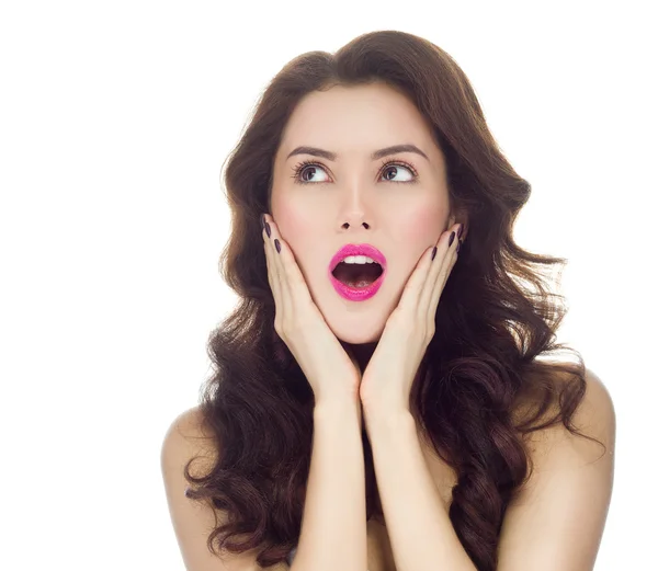 Woman with surprised look — Stock Photo, Image