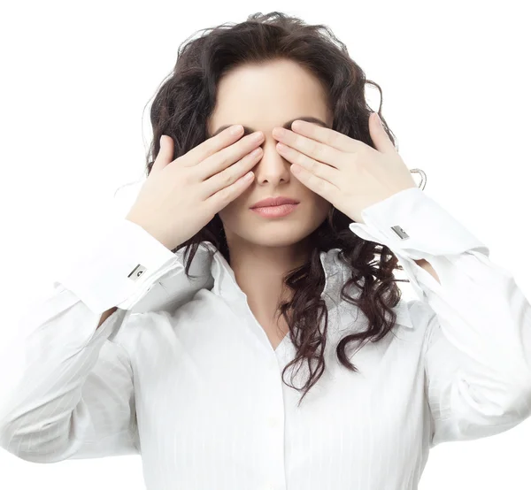 Woman with closed eyes — Stock Photo, Image