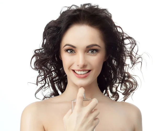 Woman with perfume — Stock Photo, Image