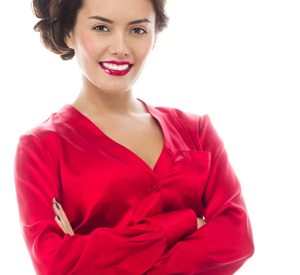 Smiling attractive woman — Stock Photo, Image