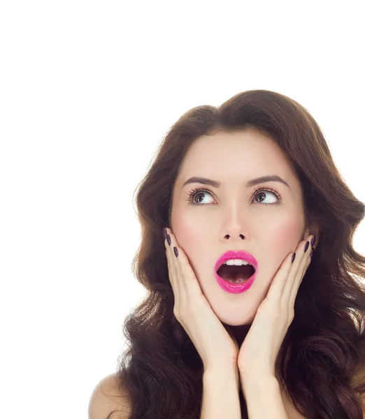 Woman with surprised look — Stock Photo, Image