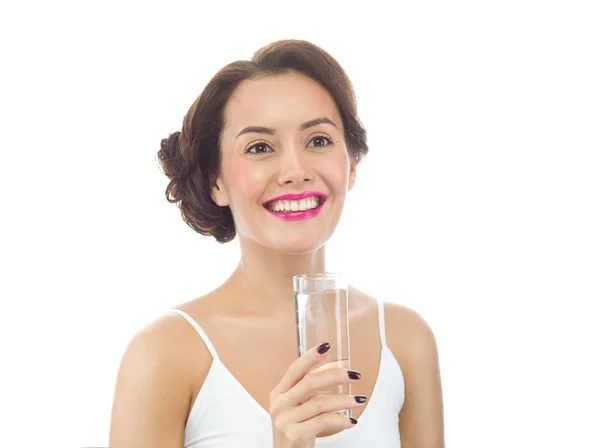 Woman is drinking water — Stock Photo, Image
