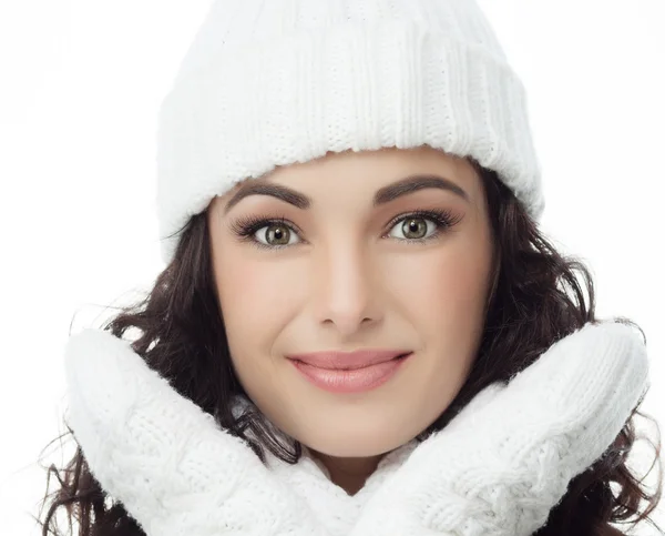Woman in warm clothing Stock Image