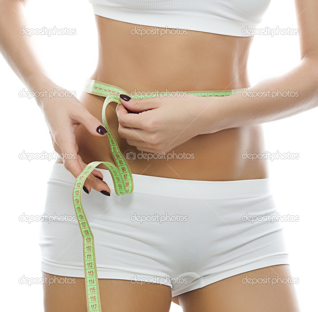 Woman with measurement tape