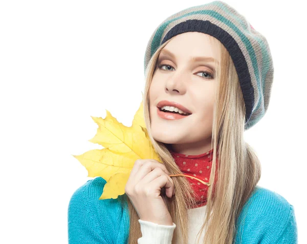 Woman autumn — Stock Photo, Image